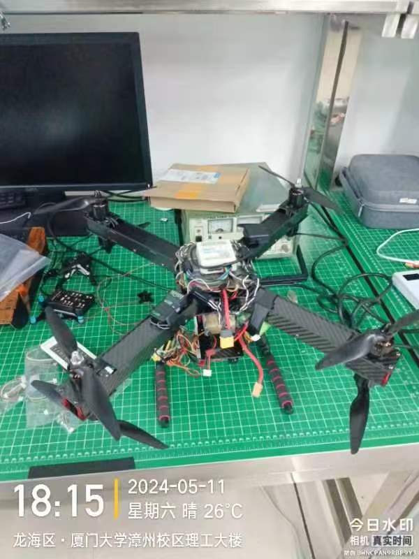 Dual-quadrotor UAV prototype in the laboratory
